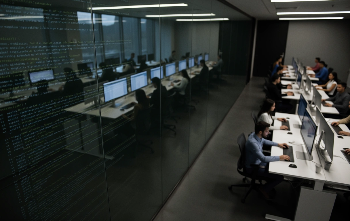 Interior de oficina de inteligencia de datos